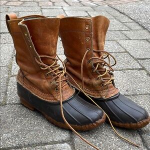 Vintage Bean Boot - Brown and Black Duck Boots